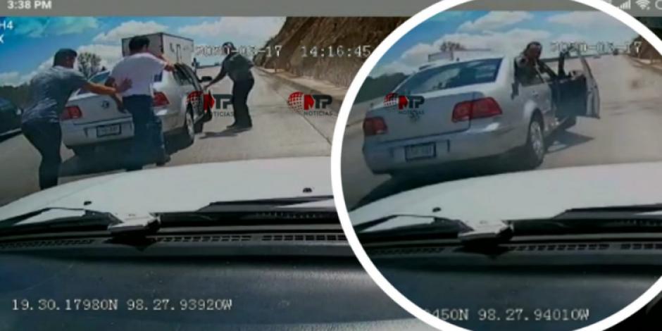 Captan secuestro de automovilista y copiloto en Arco Norte (VIDEO)
