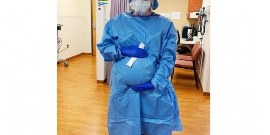 Doctora embarazada arriesga su vida y atiende a pacientes con COVID-19 (FOTOS)