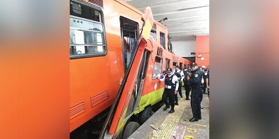 Deja choque entre trenes del Metro un muerto y 41 heridos
