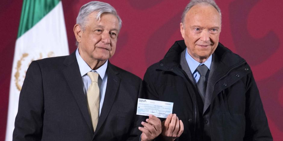 El Presidente Andrés Manuel López Obrador y el titular de la Fiscalía General de la República (FGR), Alejandro Gertz Manero, 