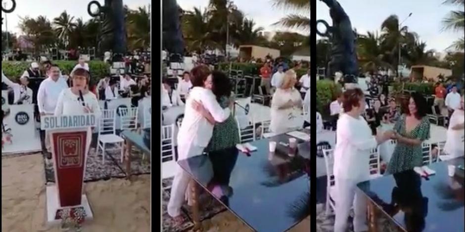 En acto público, alcaldesa de Solidaridad pide matrimonio a su novia (VIDEO)