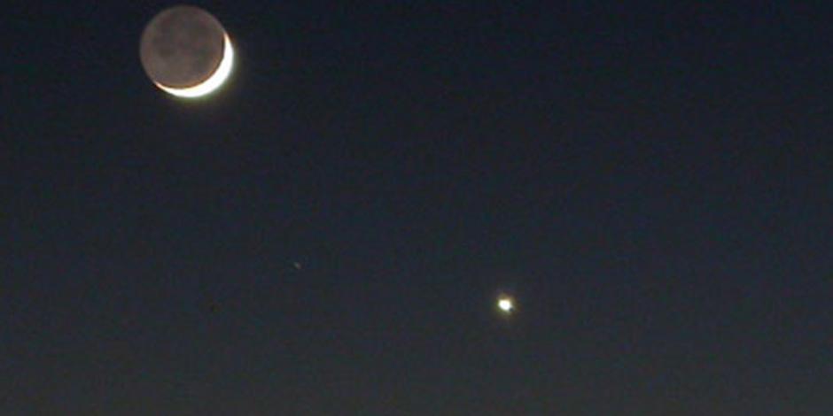 Así se ve el “beso celestial” entre la Luna y Venus (FOTOS)