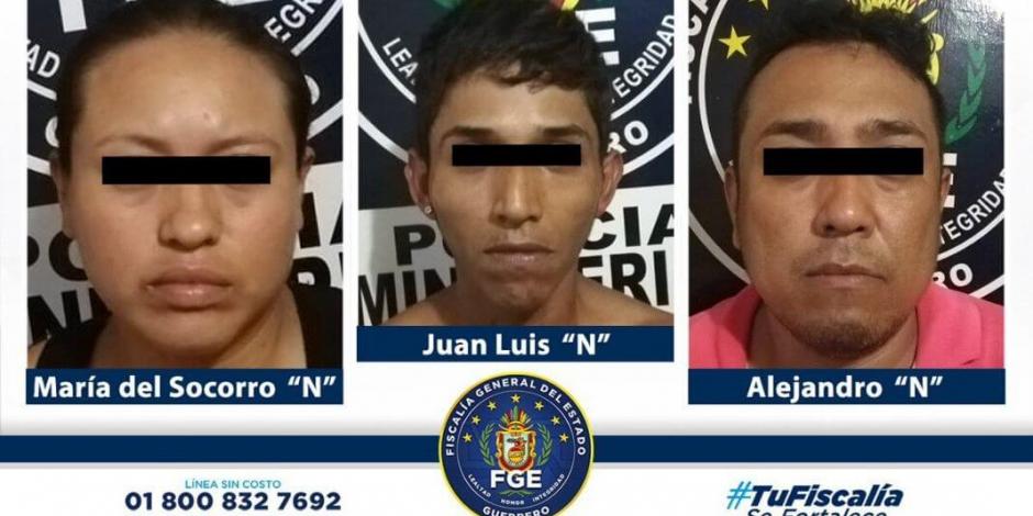 Capturan a tres sujetos en Acapulco en posesión de droga