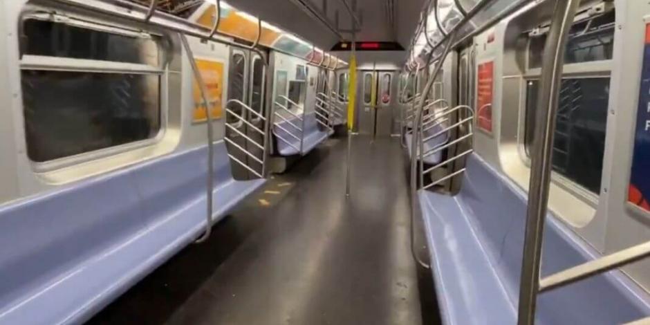 Así luce el Metro de NY por epidemia de COVID-19 (VIDEO)