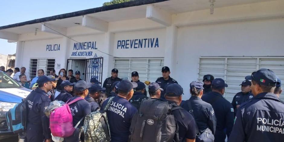 Fuerzas federales toman seguridad de José Azueta, en Veracruz