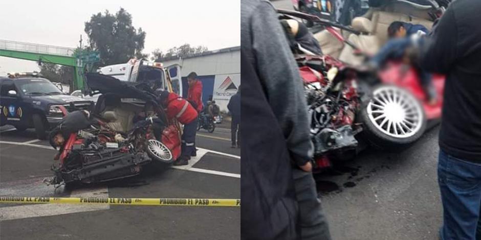 Choque entre tráiler y auto en carretera Xochimilco-Oaxtepec deja 3 muertos