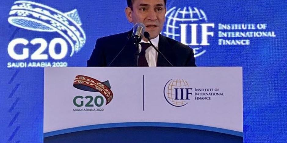 Arturo Herrera expone sobre economía mexicana en Cumbre del G20
