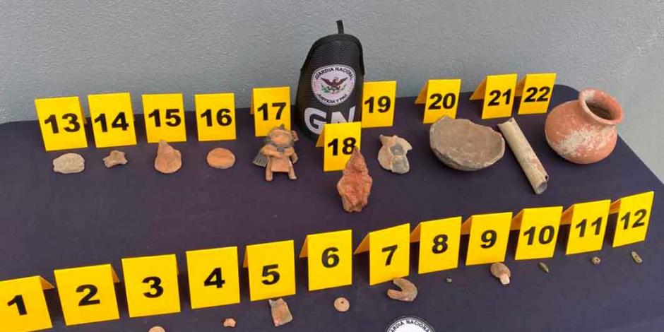 Guardia Nacional asegura 22 piezas arqueológicas en aeropuerto de SLP