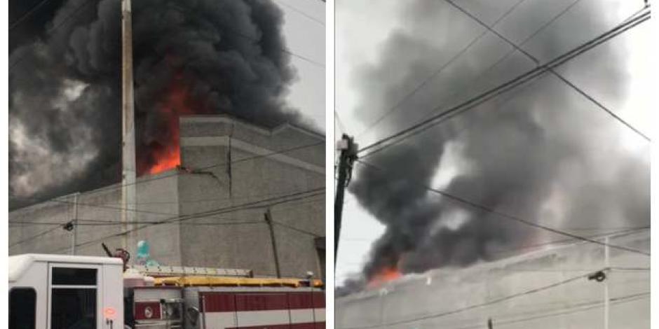 Reportan fuerte incendio en bodega de químicos de Monterrey (VIDEO)