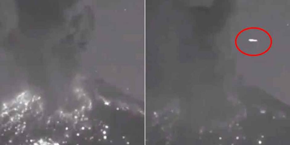 Supuesto OVNI atraviesa el Popocatépetl y causa sensación en redes (VIDEO)