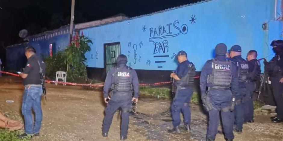 Ataque armado en bar de Las Choapas deja tres muertos