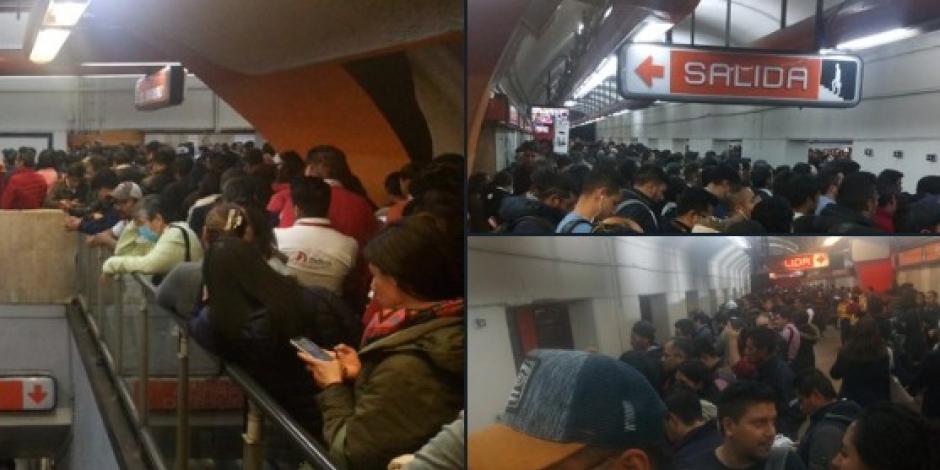 Reportan retrasos y aglomeraciones en Línea 7 del Metro (FOTOS)