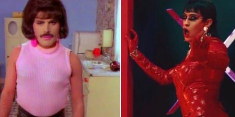 Bad Bunny se viste de mujer en video y lo comparan con Freddie Mercury
