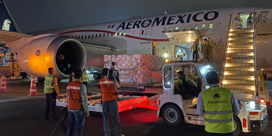 Llega a México quinto avión con insumos de China