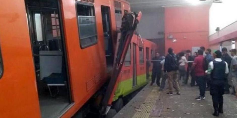 Reporta GCDMX 4 hospitalizados por choque de trenes del Metro