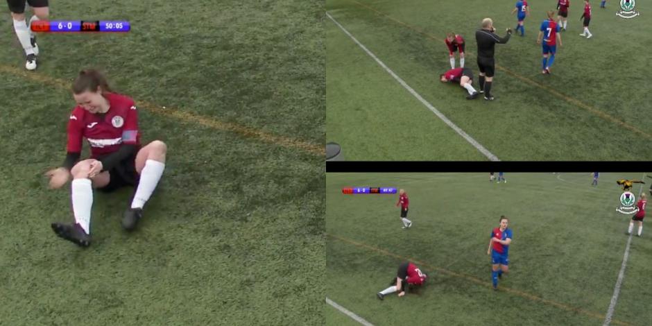 Jugadora se disloca la rodilla, se la intenta acomodar y regresa (VIDEO)