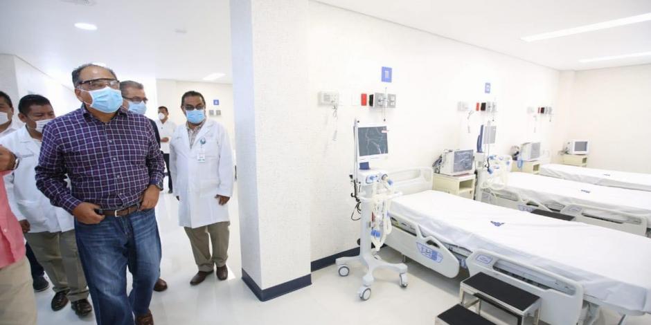 Astudillo constata y supervisa reconversión de 2do hospital en La Montaña, Guerrero