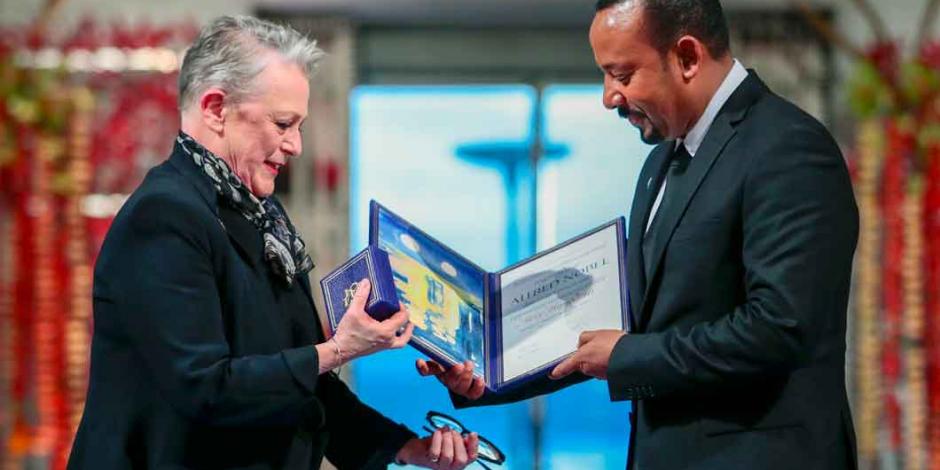 Abiy Ahmed, primer ministro de Etiopía, recibe el Nobel de la Paz
