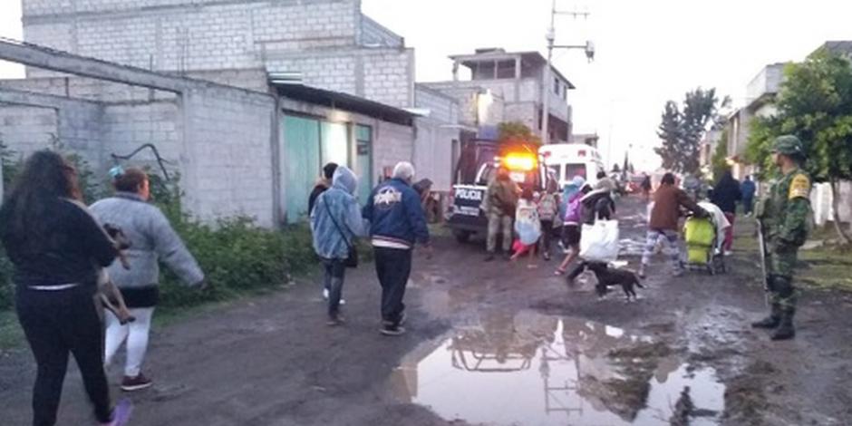 Evacuan a pobladores de Tezoyuca por fuga de gas LP