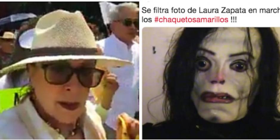 MEMES: Laura Zapata, la gran protagonista en la marcha antiAMLO