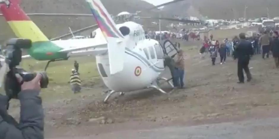 Helicóptero que transportaba a Evo Morales sufre accidente (VIDEO)
