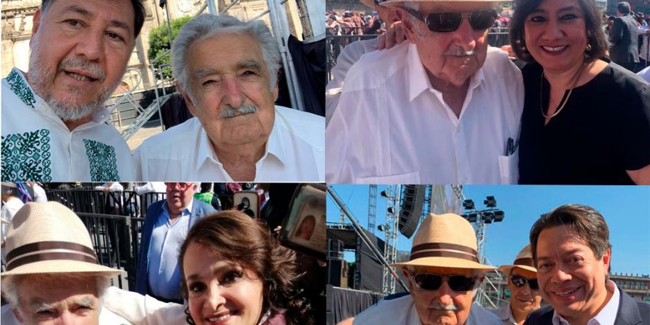 Mujica, estrella de las selfies en el mensaje de AMLO