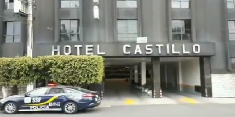 Estrangulan a mujer al interior del Hotel Castillo en Tlalpan