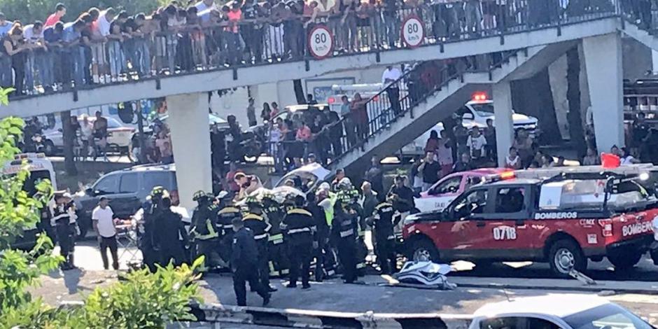 Accidente vial sobre Viaducto deja 2 personas muertas