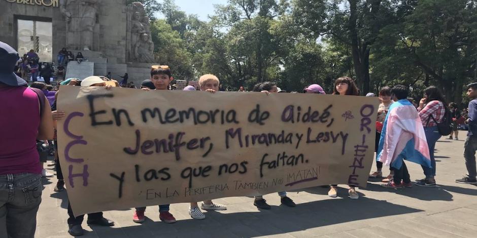 Protestan en CU por asesinato de Aideé y otras alumnas de la UNAM