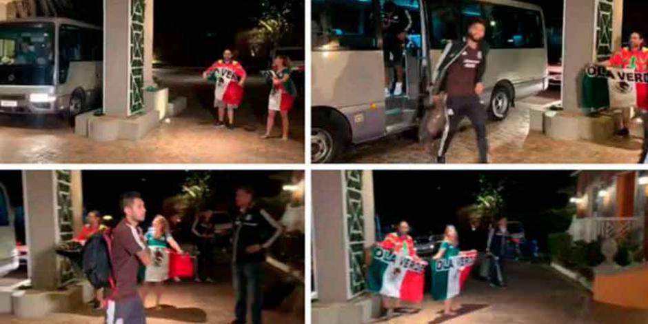VIDEO: Selección Mexicana ignora a dos aficionados que los esperaban en hotel de Bermudas