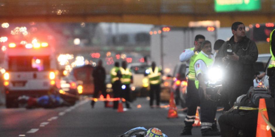 Motociclista derrapa y muere en el kilómetro 19 de la México-Puebla