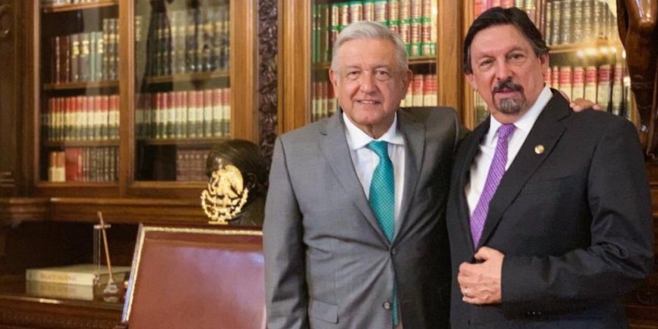 AMLO y Gómez Urrutia se reúnen en Palacio Nacional