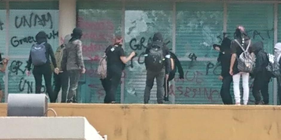 Burda provocación de grupos vandálicos, ataque en Rectoría: UNAM