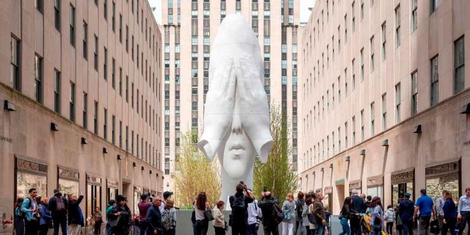 La escultura más fotografiada en NY de Jaume Plensa llega al Munal