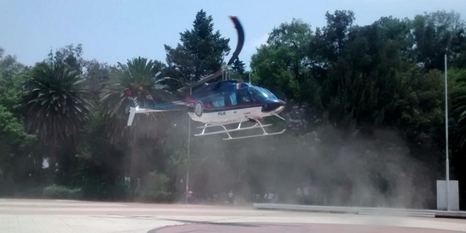 Transportan por vía aérea a policía herido en asalto a transporte en Chalco
