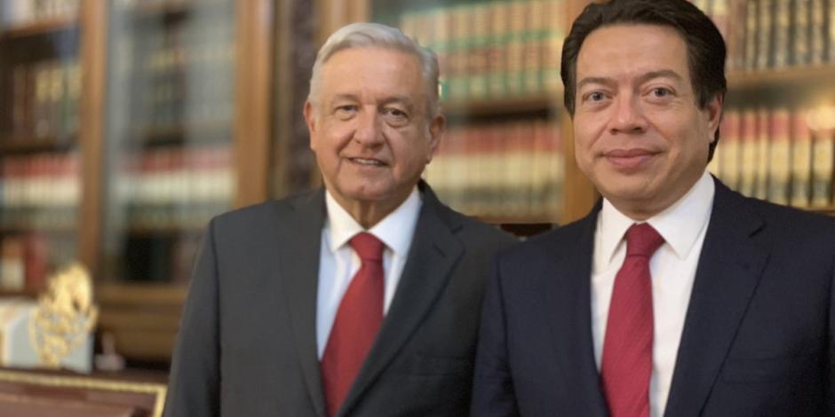 López Obrador y Mario Delgado hacen balance de trabajo en la Cámara de Diputados