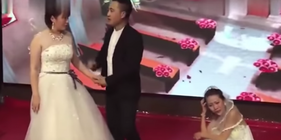 VIDEO: Vestida de novia quiere impedir la boda de su ex