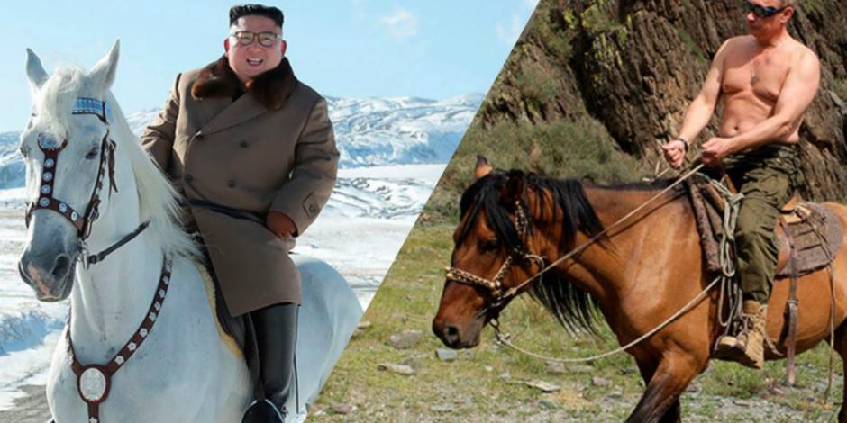 FOTOS: Kim Jong-un realiza sesión épica, monta caballo al estilo Putin