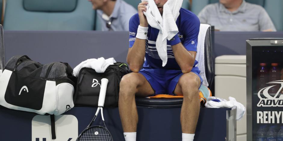Djokovic es eliminado del Masters de Miami, tras caer ante Bautista