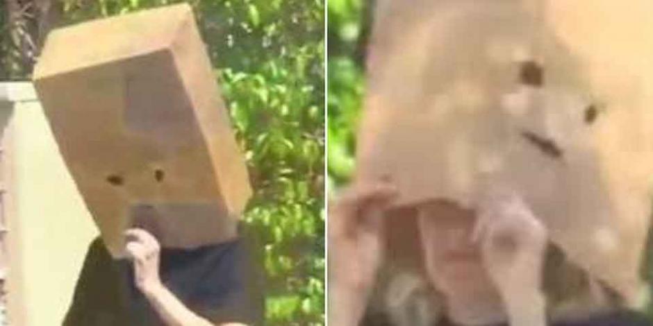 VIDEO: Sara Salazar, viuda de José José, reaparece con bolsa de papel en la cabeza