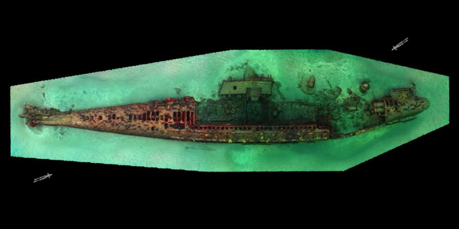 Expertos exploran interior del submarino de la 1a Guerra Mundial, hallado en México