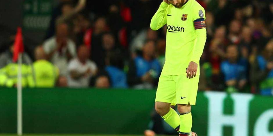 Aficionados le reclaman a Messi la eliminación en Champions League