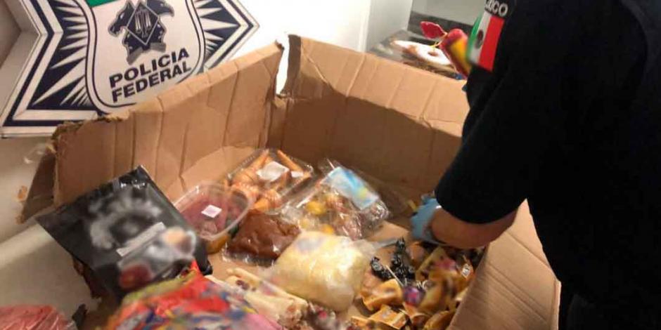 Decomisan droga en caja de dulces que sería enviada a EU