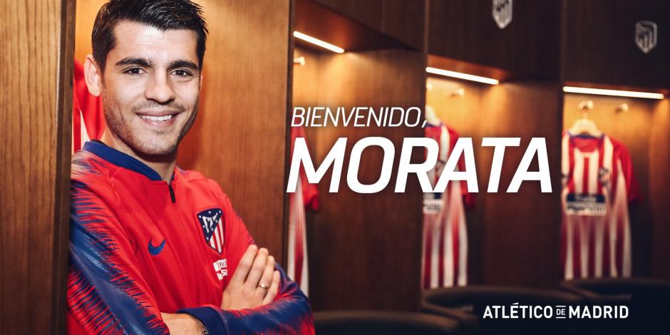 Atlético de Madrid oficializa el fichaje de Álvaro Morata