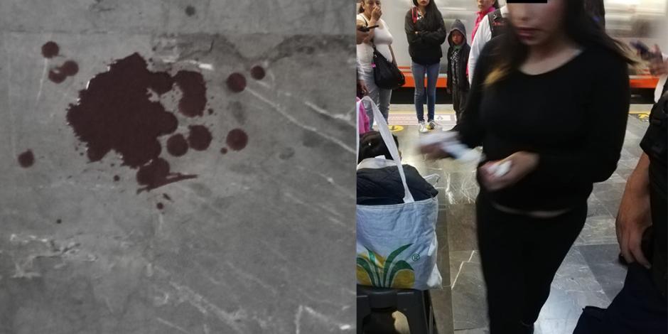 En el Metro, mujer golpea a su hija hasta hacerla sangrar