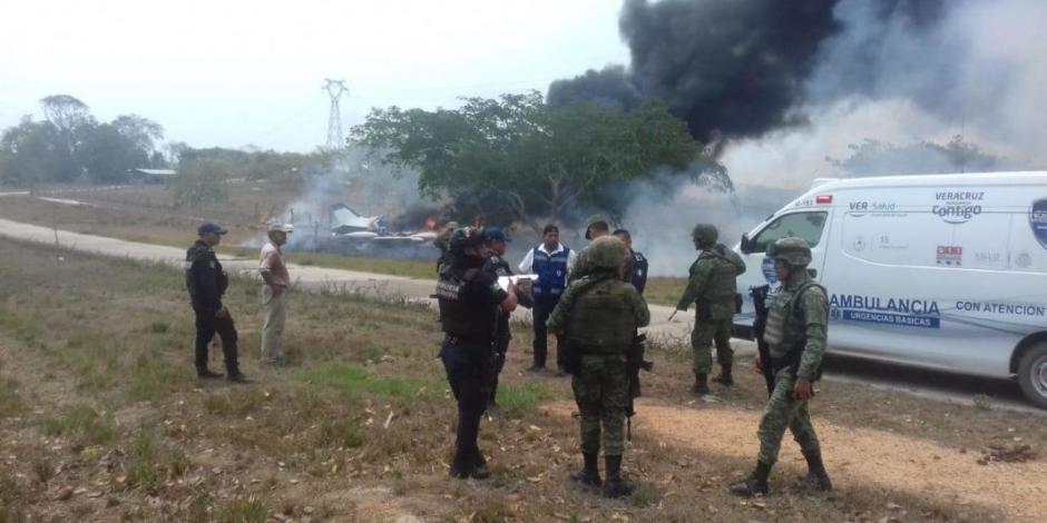 Fuerza Aérea Mexicana perseguía a avioneta incendiada en Veracruz