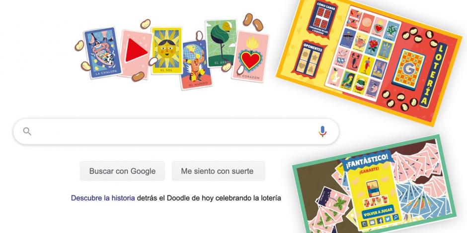 Google homenajea al juego de la lotería tradicional con Doodle