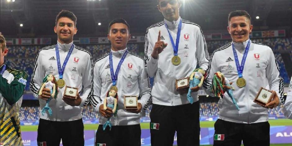 Récord y oro para México en relevos 4x400 en Universiada 2019