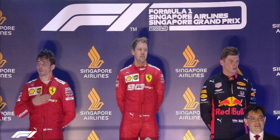 Sebastian Vettel gana su primera carrera del año en Singapur