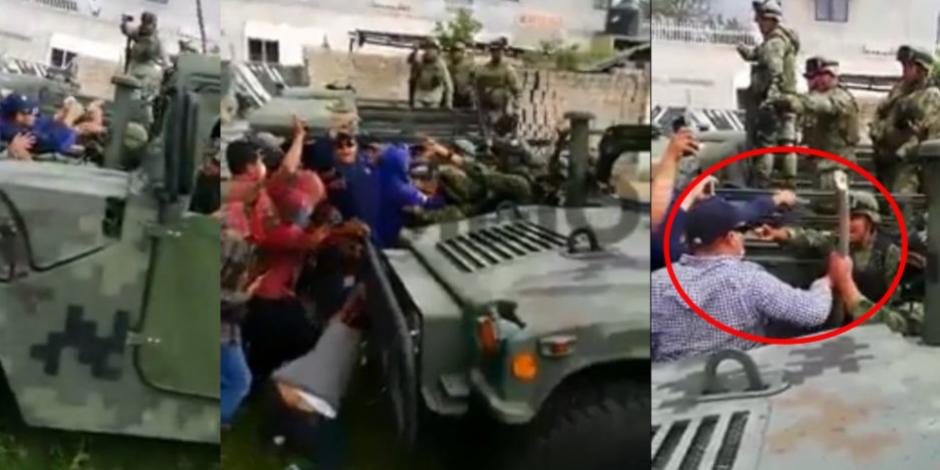 Huachicoleros se enfrentan con militares en Acajete, Puebla